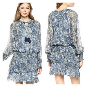 Ramy Brook Brinley Printed Mini Dress Navy Combo